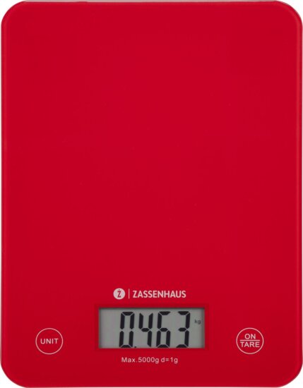 Zassenhaus Balance digitális konyhai mérleg, piros Zassenhaus Balance digitális konyhai mérleg, piros