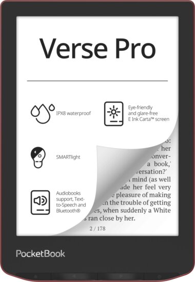 PocketBook Verse Pro 6" E-book olvasó, 16GB, Passion Red