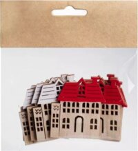 Faházikó karácsonyfa dísz, 3 x 4,5 cm, 12 db-os