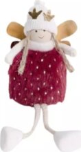 Angyalka dekoráció, 20 cm, piros