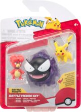 Pokémon, 3 db-os figura csomag, Magby, Pikachu, Gastly
