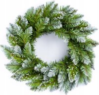 Adventi koszorú, műhavas, 38 cm