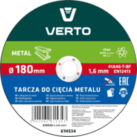 Verto 61H534 fém vágókorong, 180mm, T41 Verto 61H534 fém vágókorong, 180mm, T41