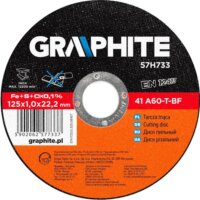 Graphite 57H733 fém vágókorong, 125mm, inox