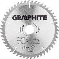 Graphite 57H672 körfűrészlap, 190mm, Z50 Graphite 57H672 körfűrészlap, 190mm, Z50
