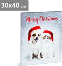 Family Christmas 58452 LED fali kép, 30 x 40 cm