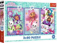 Trefl, Gabi színes napjai puzzle 3 az 1-ben, 80 darabos