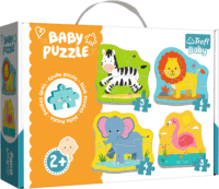 Trefl, Szafari állatok baba puzzle, 18 darabos