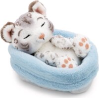 NICI, Alvó hópárduc plüssfigura kosárban, 12 cm