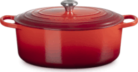 Le Creuset Signature ovális öntöttvas sütő-főzőedény, 35cm, 8,9 l, cseresznyepiros