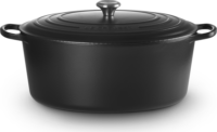 Le Creuset Signature ovális öntöttvas sütő-főzőedény, 40cm, 13,9 l, fekete