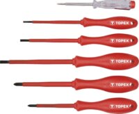 Topex 39D155 csavarhúzó készlet, 6 részes, 1000V, szigetelt Topex 39D155 csavarhúzó készlet, 6 részes, 1000V, szigetelt