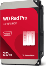 Western Digital Red Pro 20TB NAS merevlemez (3,5", SATA3, 7200rpm, 512MB cache)