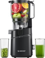 Amzchef CE-SJ-036C-BK lassú gyümölcsprés, 250W, fekete