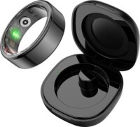 Colmi R02 okosgyűrű, 11-es méret, 20,3mm (fekete) + töltőtok