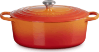 Le Creuset Signature ovális öntöttvas sütő-főzőedény, 33cm, 7,5 l, vulkán