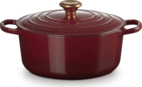 Le Creuset Signature kerek öntöttvas sütő-főzőedény, 26cm, 5,3 l, rhone