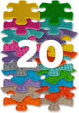 Muffik, Szenzoros ortopédiai mini puzzle szőnyeg szett, 20 db-os