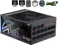MSI MPG Ai1300TS PCIE5 (1300W, 80Plus® Titanium, ATX)