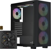 Aerocool B509A Flow-G-BK-v1 számítógépház (650W tápegységgel)