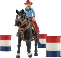 Schleich, Farm World, Cowgirl hordóverseny játékszett