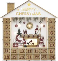 Home KLW24 LED-es adventi naptár, melegfehér, 36 cm