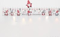 Home KLW25 LED-es adventi naptár, melegfehér, 34 cm