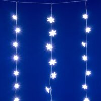 Home KAF50WH LED-es hópehely fényfüggöny, hidegfehér, 1,35 m