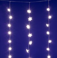 Home KAF50WW LED-es hópehely fényfüggöny, melegfehér, 1,35 m