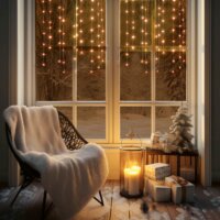 Home KAF50DLEDWW DOT LED-es fényfüggöny, melegfehér, 81 cm