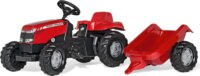 Rolly Kid Massey Ferguson pedálos traktor utánfutóval