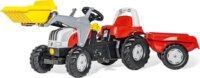 Rolly Kid Steyr 6160 CVT pedálos markolós traktor utánfutóval