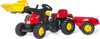 Rolly Kid-X pedálos markolós traktor utánfutóval