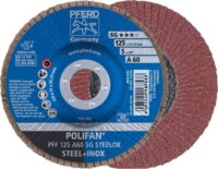 PFERD Polifan PFF 125 A 60 SG STEELOX lamellás csiszoló korong, 125mm, 10 db