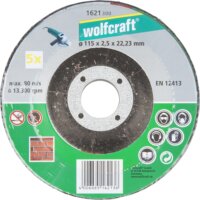 Wolfcraft 1621 hajlított vágókorong, 115mm, 5 db
