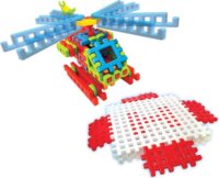 Gofri, műanyag építőjáték szett, helikopter