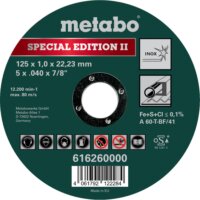 Metabo Special Edition II Inox fém vágókorong, 125mm