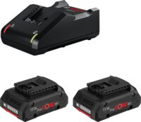 Bosch ProCORE18V Professional akkumulátor és GAL 18V-40 töltő szett, 18V, 2x 4.0 Ah