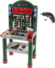 Bosch szerelőasztal, szerszámkészlet, Bosch Ixolino akkus csavarozóval