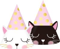 Cicás papírcsákó 6 darab, fehér - fekete