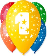 Színes számos lufi 5 darabos, 1