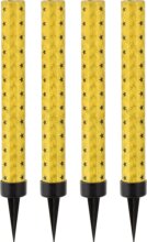 Arany-fekete csillagos torta csillagszóró, 12 cm, 4 db