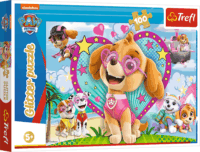 Mancs őrjárat glitteres puzzle, 100 darabos
