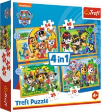 Mancs őrjárat vakáción 4 az 1-ben puzzle, 35, 48, 54, 70 darabos Mancs őrjárat vakáción 4 az 1-ben puzzle, 35, 48, 54, 70 darabos
