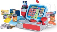 Elektronikus pénztárgép szett mikrofonnal és termékekkel, 30 részes