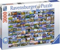 A 99 legszebb hely Európában puzzle, 3000 darabos