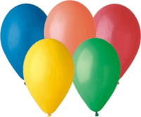 Vegyes színes lufi, 26 cm, 20 db