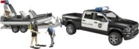 Bruder Rendőrségi RAM 2500 pótkocsival, csónakkal és jelzőfénnyel