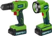 Verto 50G293 Akkus Fúró-Csavarozó, Akkuval és töltővel, kofferben