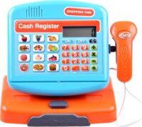 Elektronikus pénztárgép, kék, narancssárga